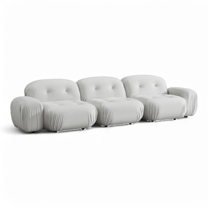 Rune Sectional Sofa Off White Velvet