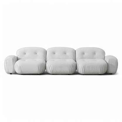Rune Sectional Sofa Off White Velvet
