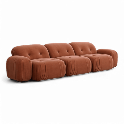 Rune Sectional Sofa Terracotta Velvet
