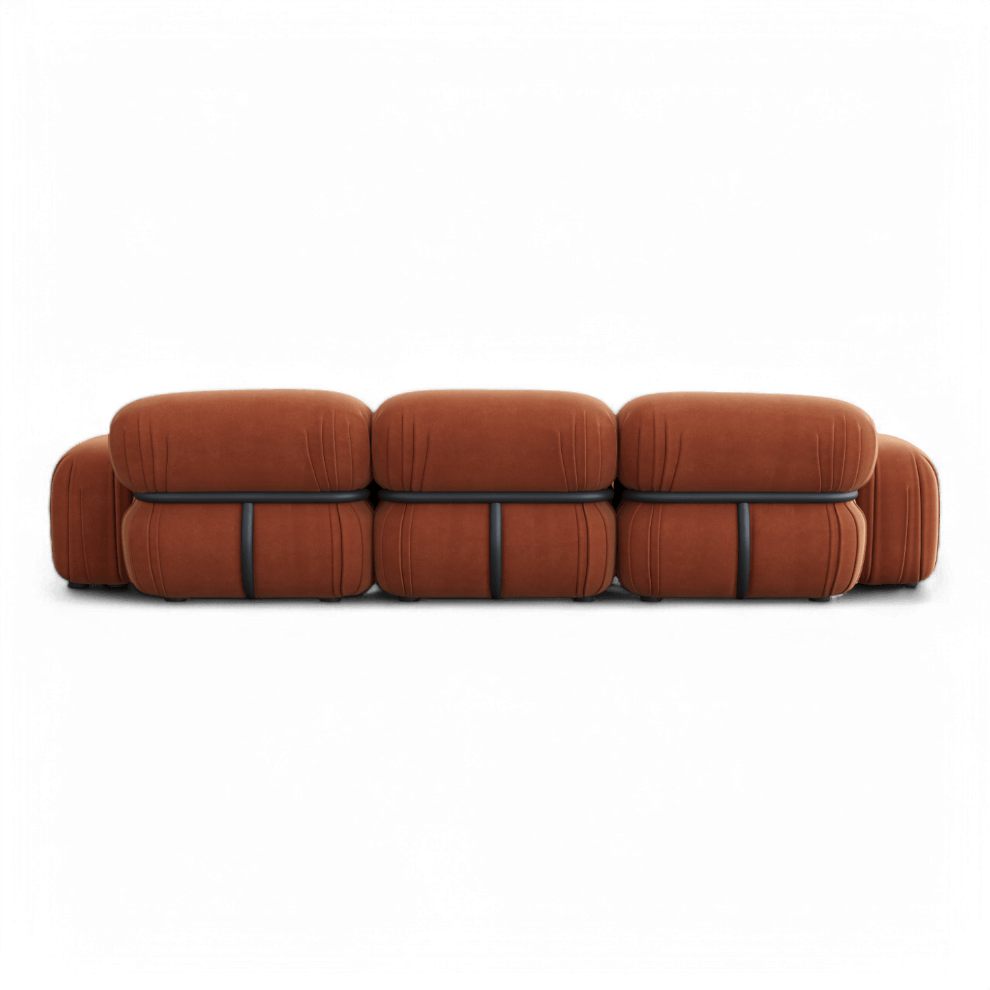 Rune Sectional Sofa Terracotta Velvet