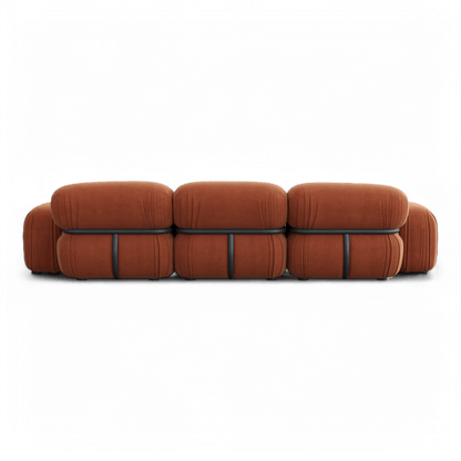 Rune Sectional Sofa Terracotta Velvet