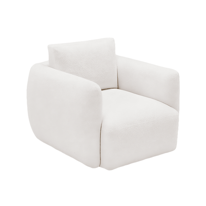 Gabriele Lounge Chair White Boucle