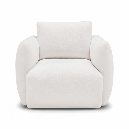 Gabriele Lounge Chair White Boucle