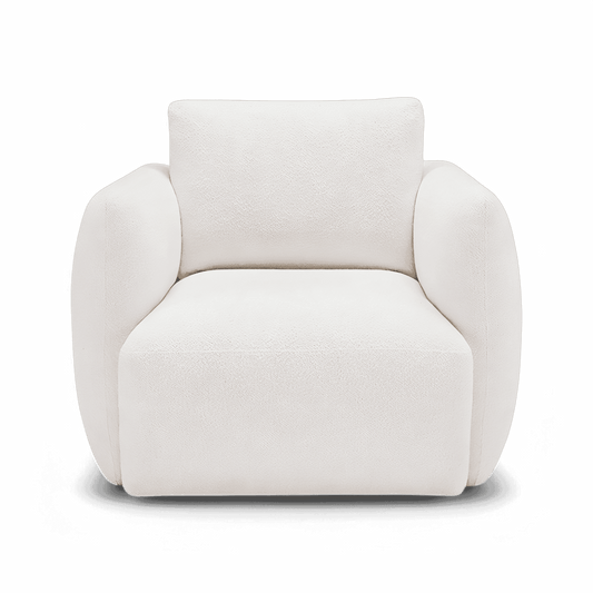 Gabriele Lounge Chair White Boucle