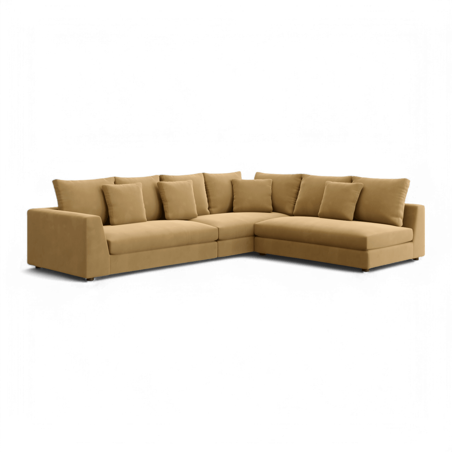 Gianni Sectional Sofa Camel Velvet