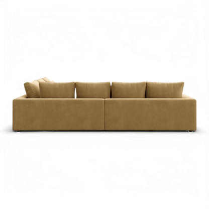 Gianni Sectional Sofa Camel Velvet