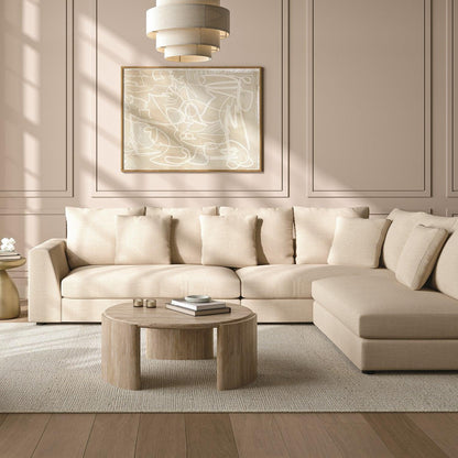 Gianni Sectional Sofa Cream