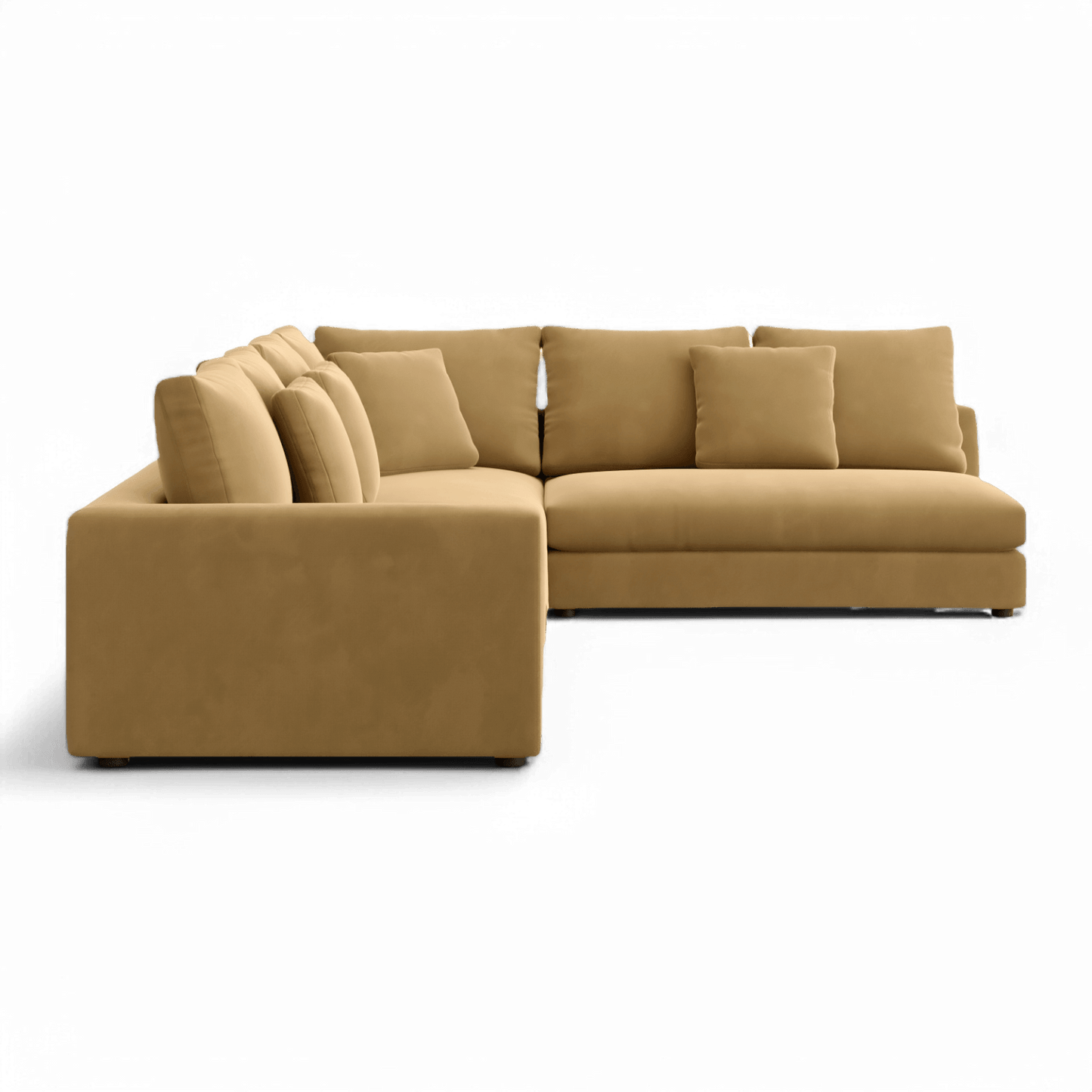 Gianni Sectional Sofa Camel Velvet
