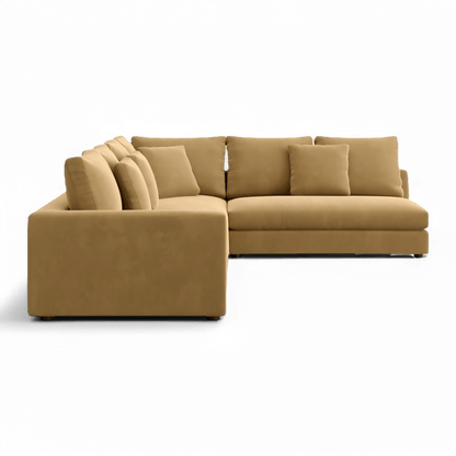 Gianni Sectional Sofa Camel Velvet