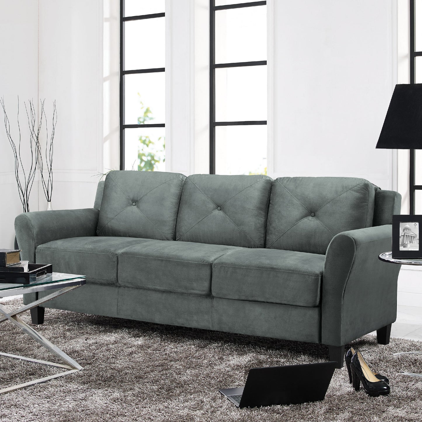 iLounge Harvard Microfiber Sofa