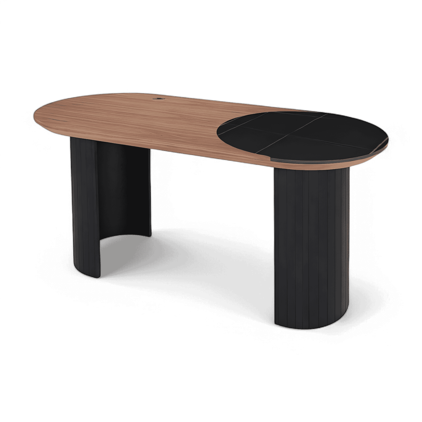 Jude Office Desk Walnut & Black