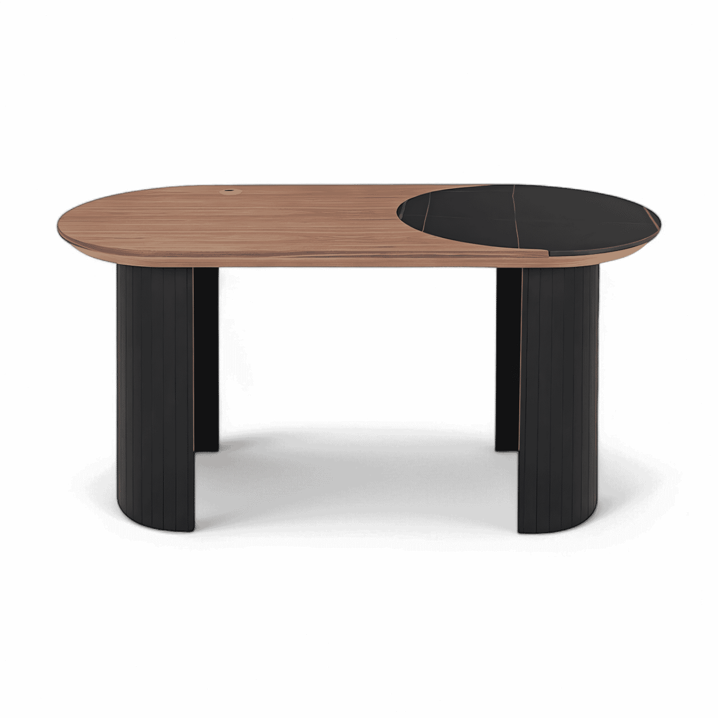 Jude Office Desk Walnut & Black