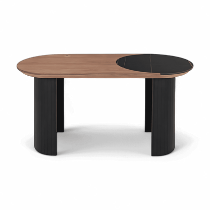 Jude Office Desk Walnut & Black