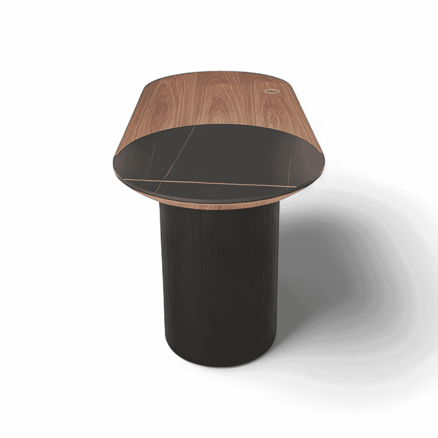 Jude Office Desk Walnut & Black