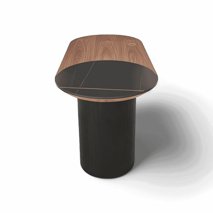 Jude Office Desk Walnut & Black