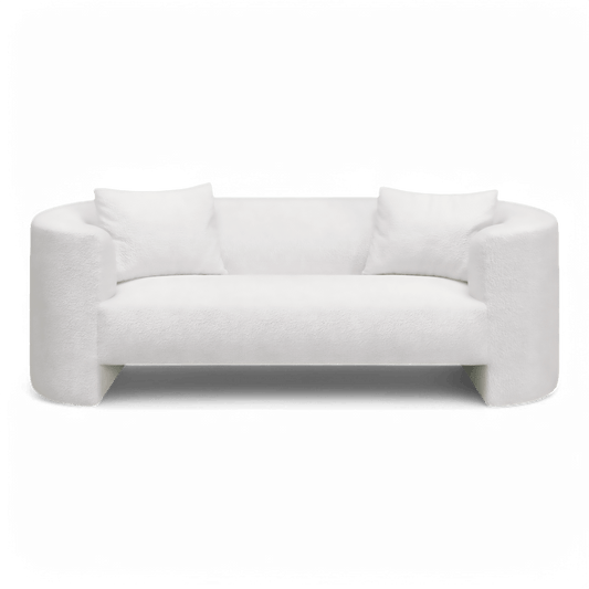 Elora 3 Seater Sofa White Boucle