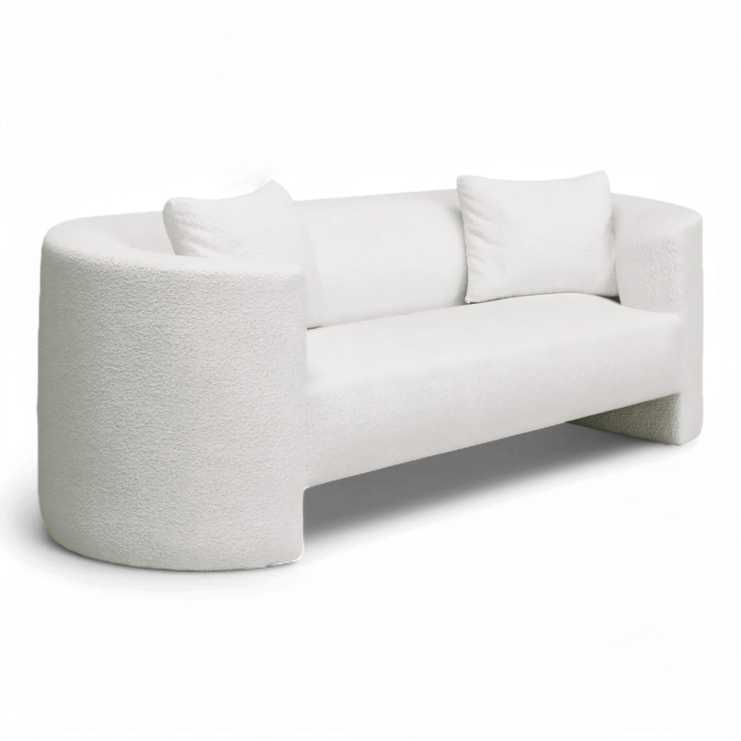 Elora 3 Seater Sofa White Boucle