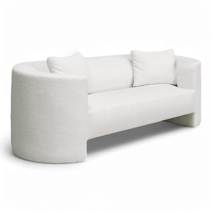 Elora 3 Seater Sofa White Boucle