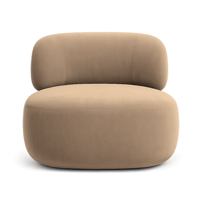 Lilo Swivel Lounge Chair Beige Velvet