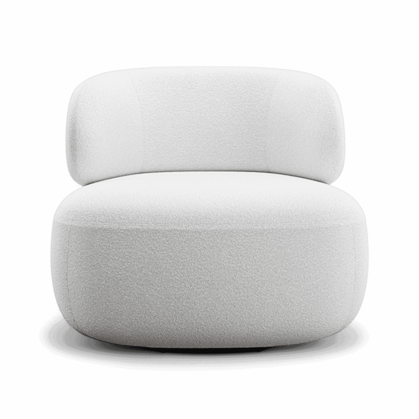 Lilo Swivel Lounge Chair White Boucle