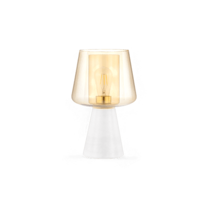 Liora Table Lamp White & Amber