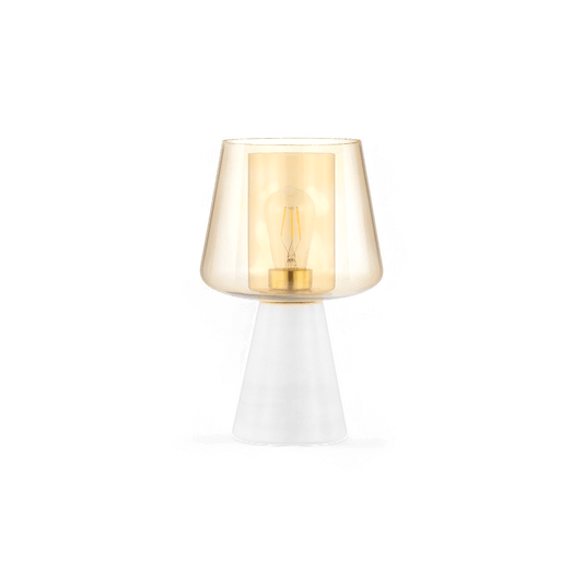 Liora Table Lamp White & Amber
