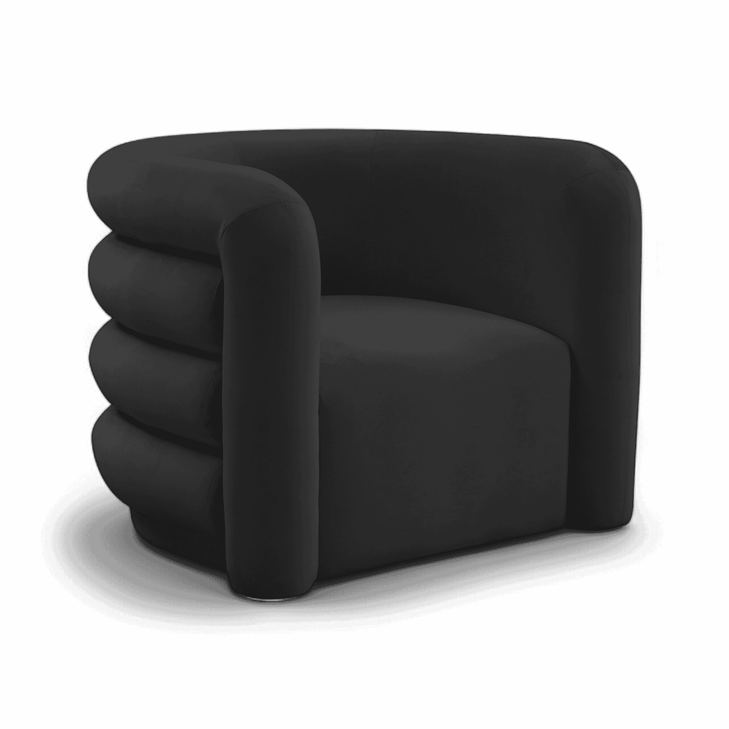 Comet Black Velvet Lounge Chair