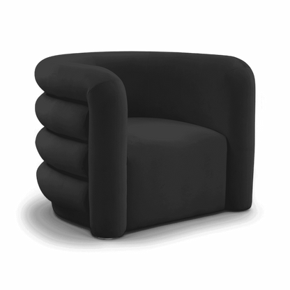 Comet Black Velvet Lounge Chair