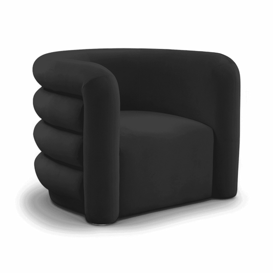 Comet Black Velvet Lounge Chair
