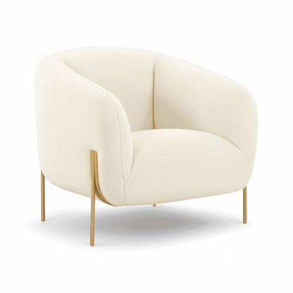 Throne Beige Shearling Accent Chair