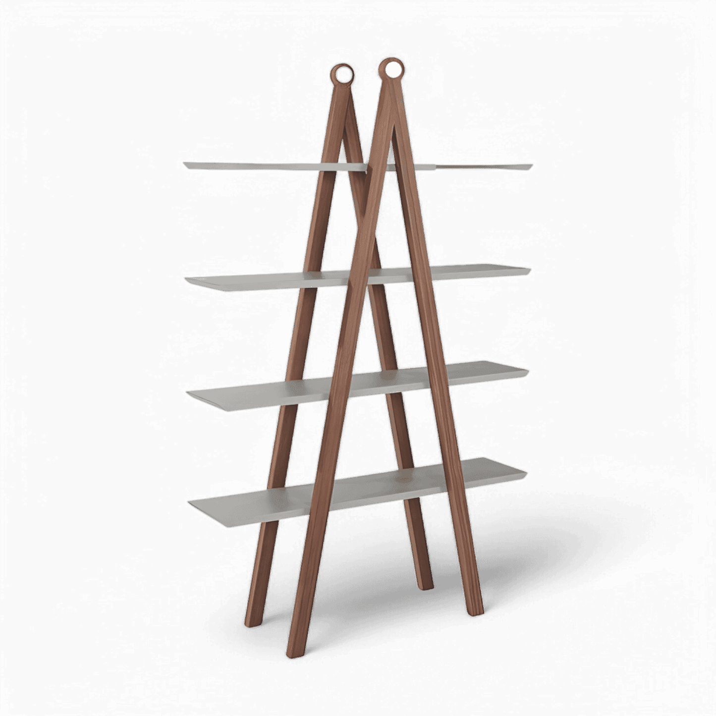 Logan Bookshelf Walnut and Gray