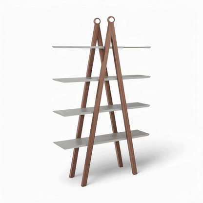 Logan Bookshelf Walnut and Gray