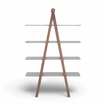 Logan Bookshelf Walnut and Gray