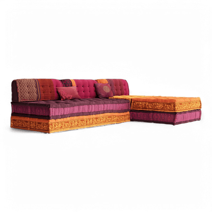 Maili Sectional Sofa Purple & Orange