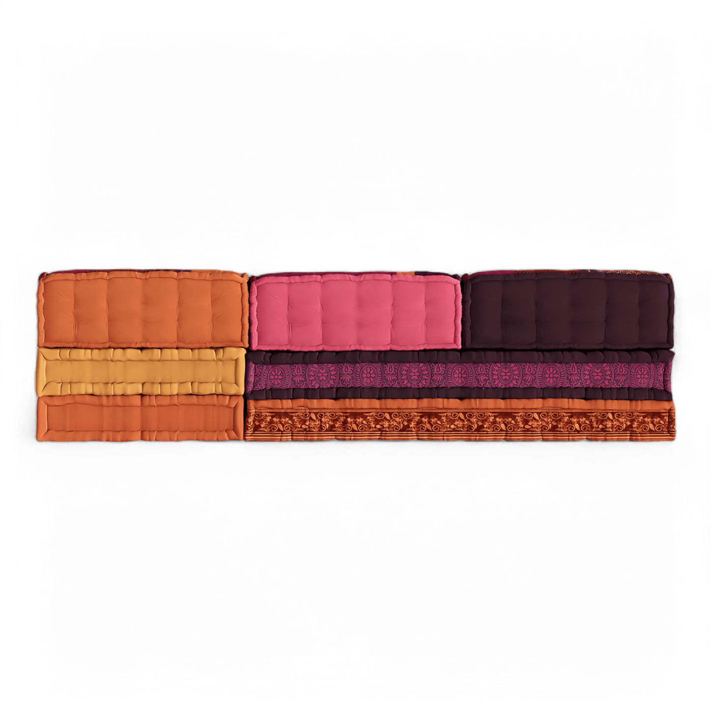 Maili Sectional Sofa Purple & Orange