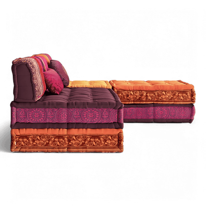Maili Sectional Sofa Purple & Orange