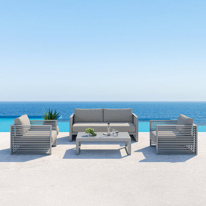 Mallorca Outdoor 3-Seater Sofa Gray