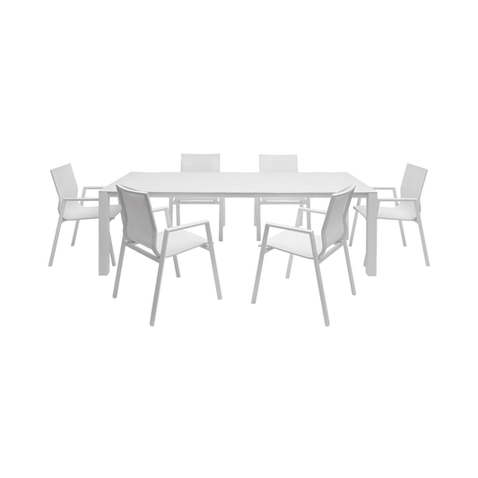 Malta Outdoor Dining Set White