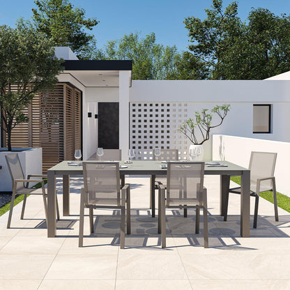 Malta Outdoor Dining Set Gray