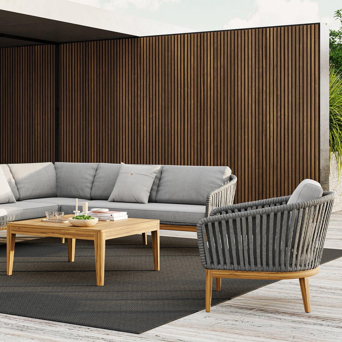 Maui Outdoor Armchair Light Gray