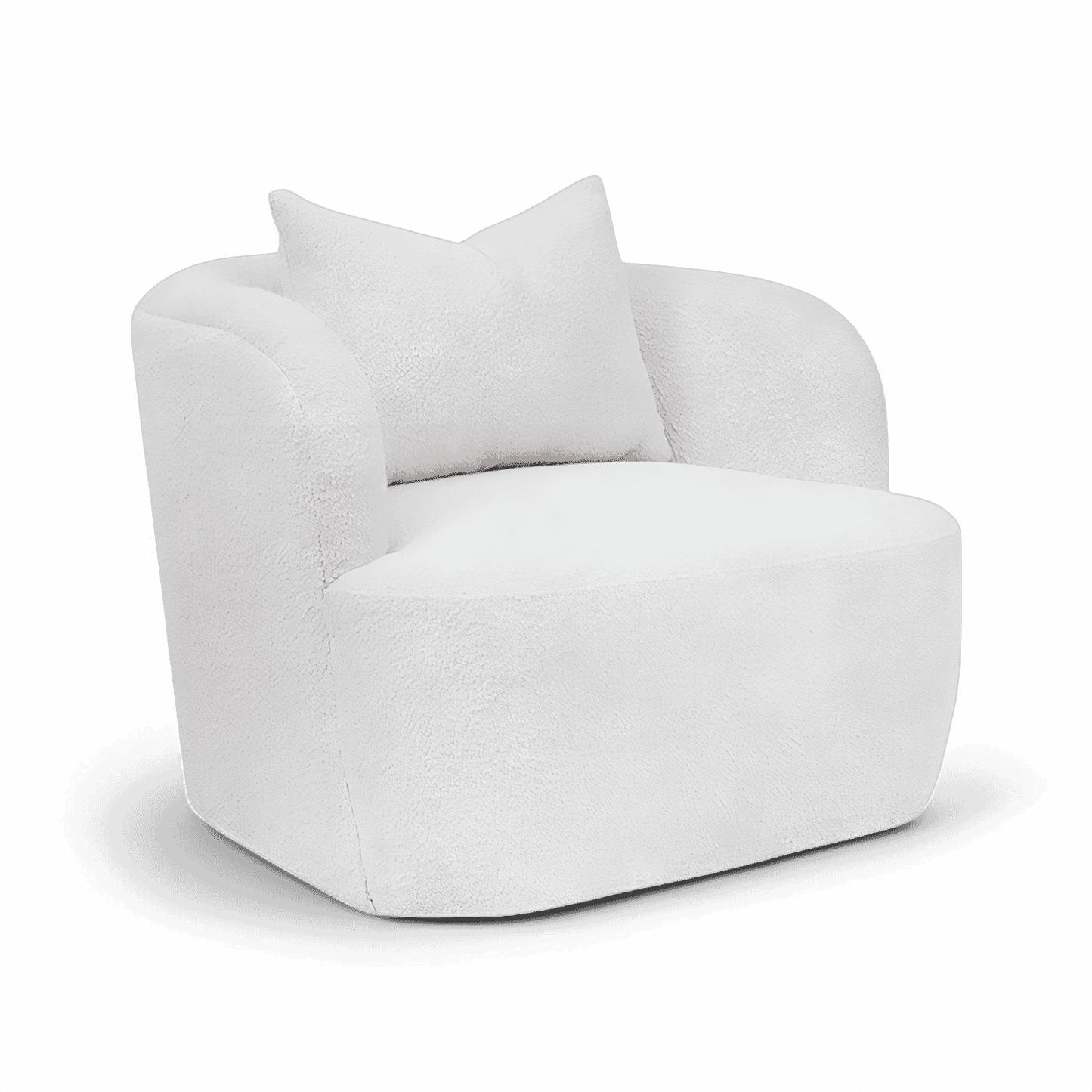 Naomi Lounge Chair White Boucle