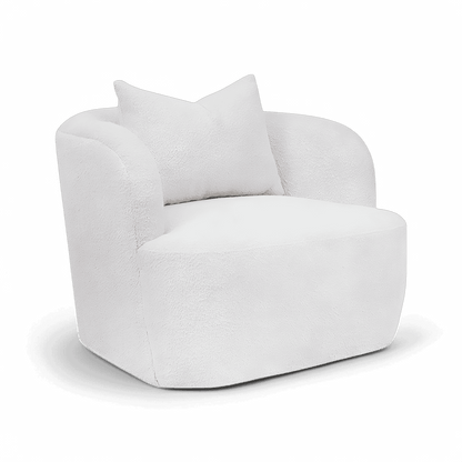 Naomi Lounge Chair White Boucle