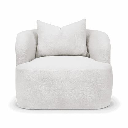 Naomi Lounge Chair White Boucle