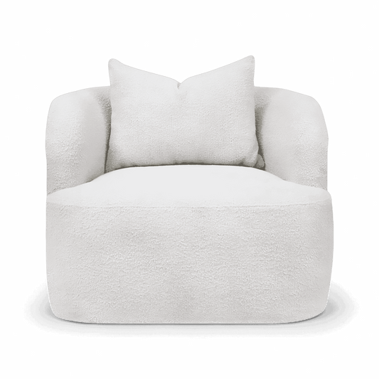 Naomi Lounge Chair White Boucle