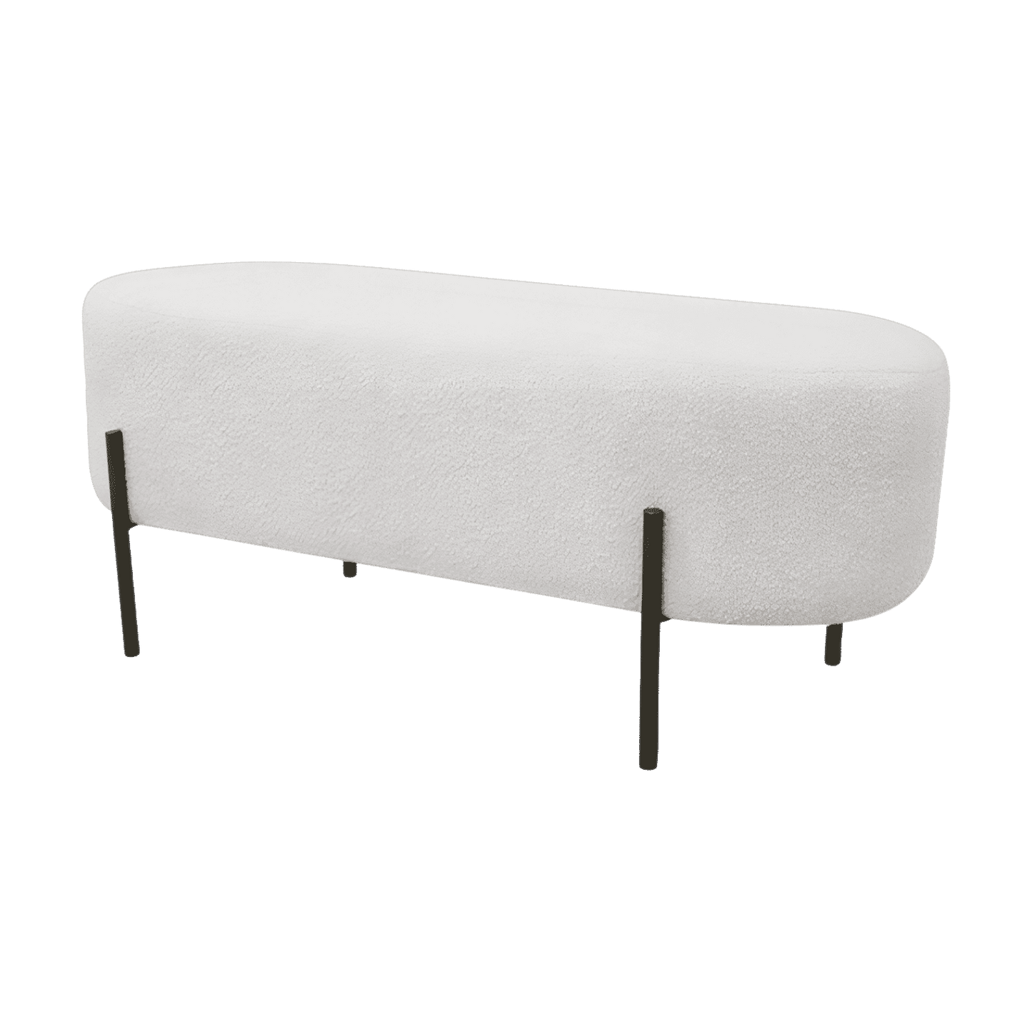 Naomi Bench White Boucle