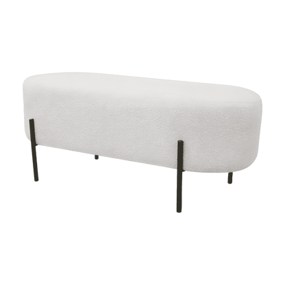 Naomi Bench White Boucle