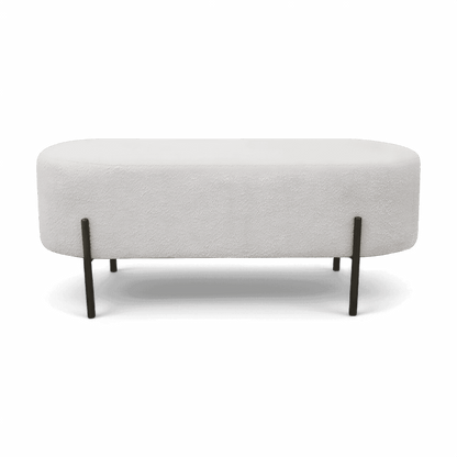 Naomi Bench White Boucle