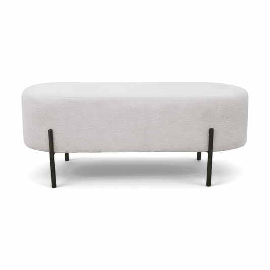 Naomi Bench White Boucle