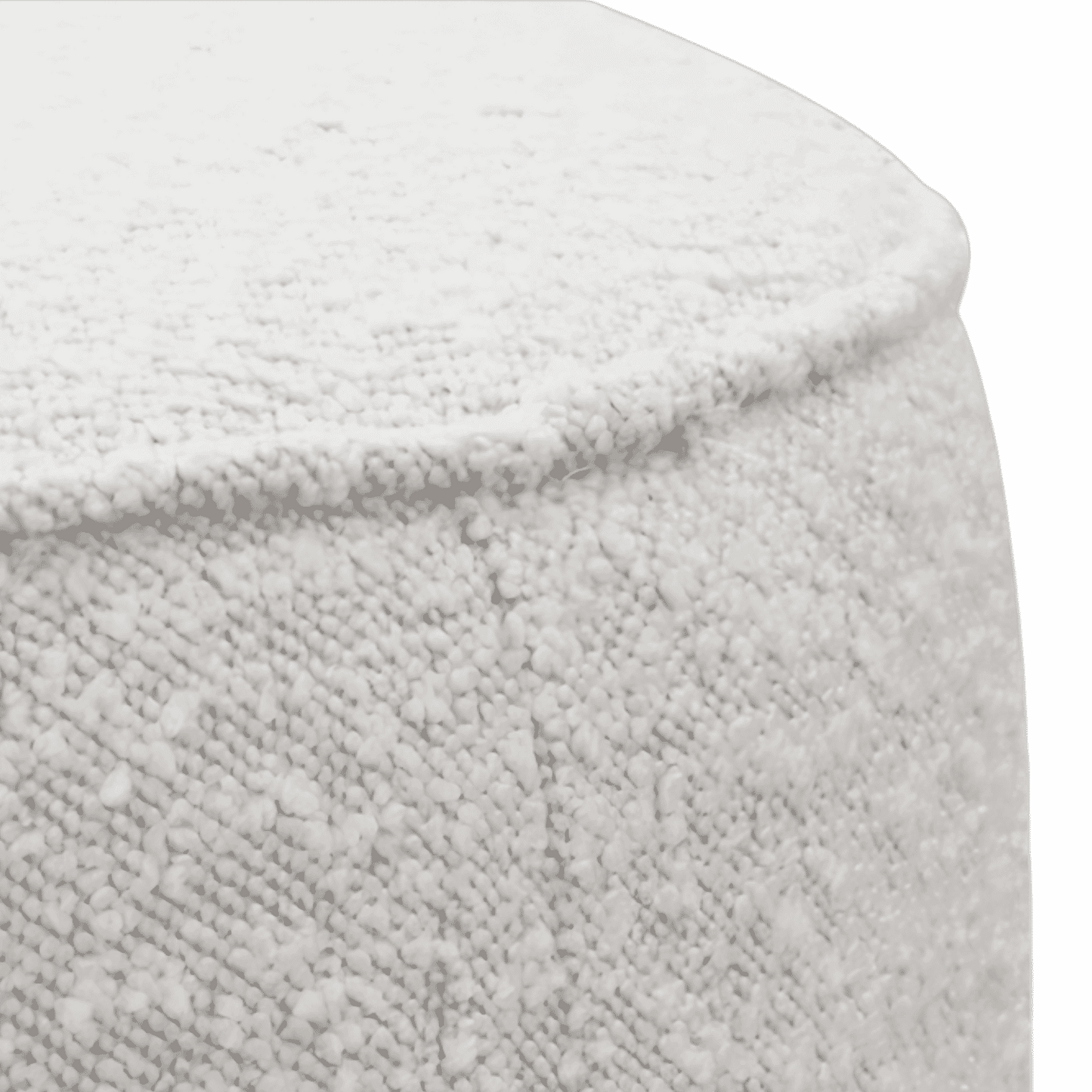 Elora Ottoman White Boucle