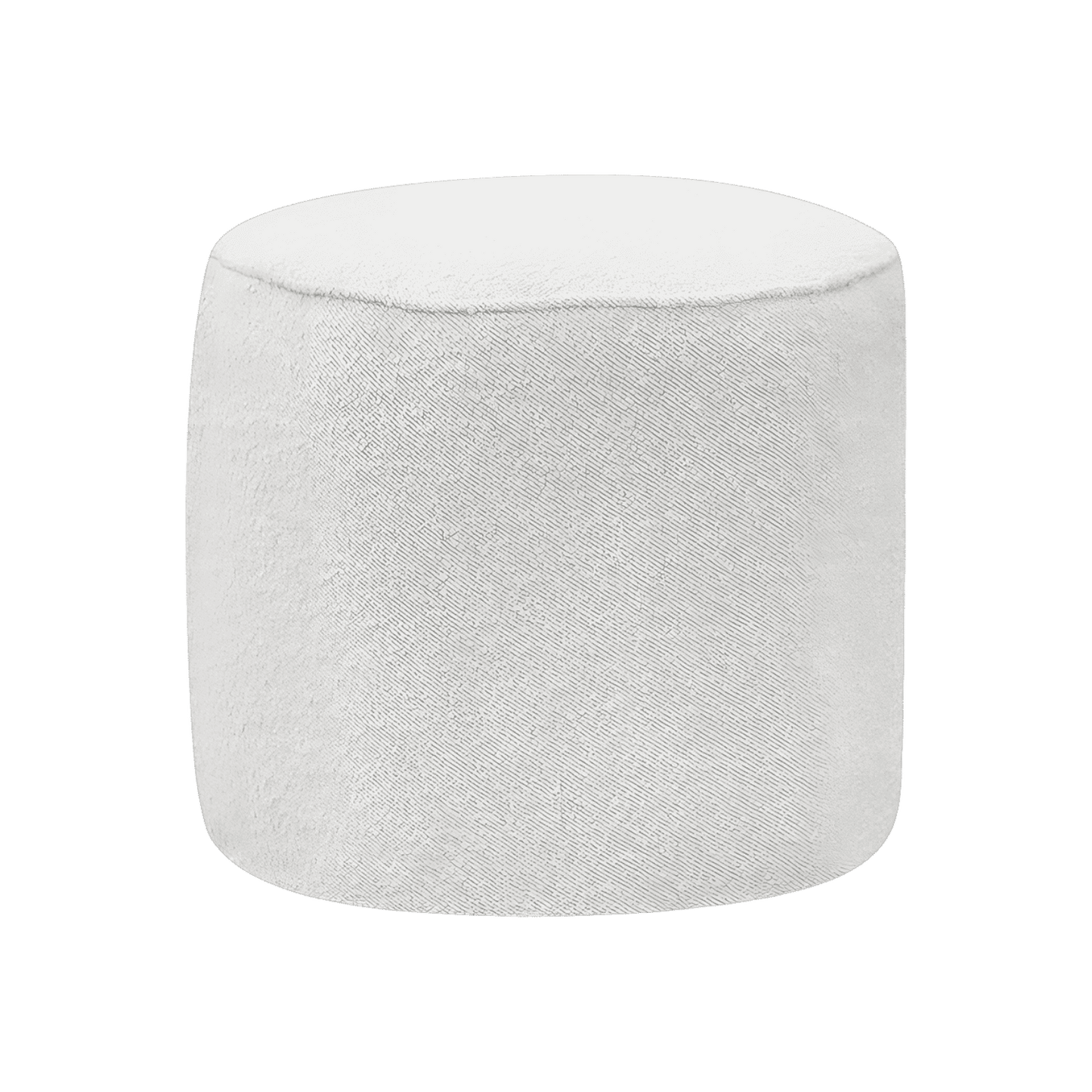 Elora Ottoman White Boucle